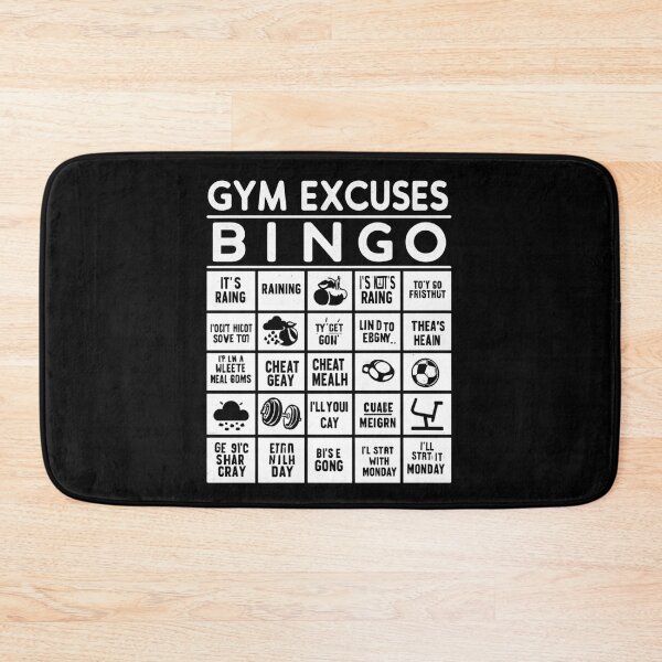 Item preview, Gym Excuses Bingo designed and sold by Estamp-you.