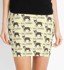 Cute Bull Terrier Comic - Bullterrier - Dog - Dogs - Gift Mini Skirt