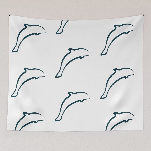 Item preview, 2D Dolphin Illustration Patterns - Blue & White designed and sold by OG-Graphics.
