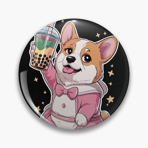 Item preview, Kawaii Boba Cute Anime Corgi Dog Bubble Tea Drink Fun designed and sold by SpookshowDesign.