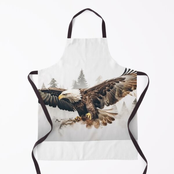 Item preview, Double Exposure, White Background Eagle and Forest illustration designed and sold by Roxane Bay.