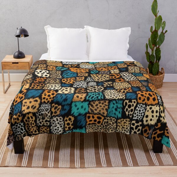 Item preview, Abstract Colorful Animal Print Patchwork Pattern designed and sold by calibrit.