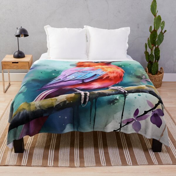 Item preview, Vibrant Watercolor Bird designed and sold by Banna Baber.