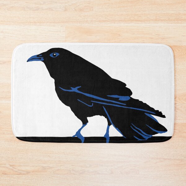 Item preview, CROW Blackbird on a Wire in Black and Blue designed and sold by Susan Prolman.