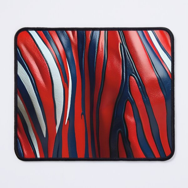 Item preview, Abstract Blue Red White Zebra Skin Pattern designed and sold by TheArtOfPat.
