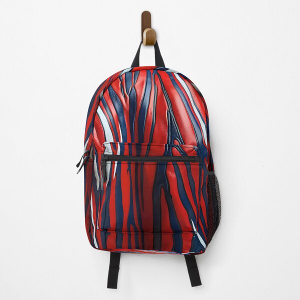 Item preview, Abstract Blue Red White Zebra Skin Pattern designed and sold by TheArtOfPat.