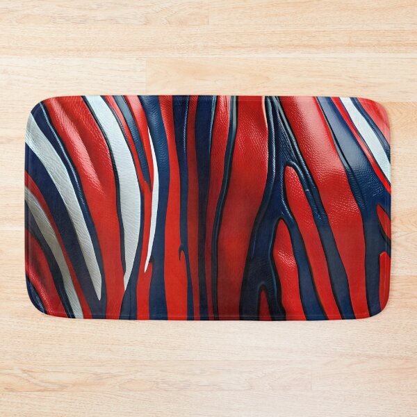 Item preview, Abstract Blue Red White Zebra Skin Pattern designed and sold by TheArtOfPat.