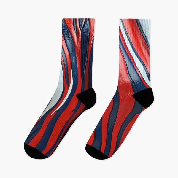 Item preview, Abstract Blue Red White Zebra Skin Pattern designed and sold by TheArtOfPat.