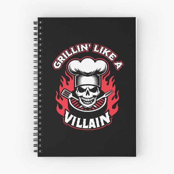 Item preview, Grillin Like A Villain Funny Grilling Pun Summer BBQ Grill Master  designed and sold by Bad Kitty Designz.