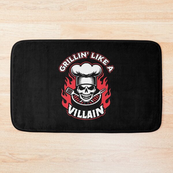 Item preview, Grillin Like A Villain Funny Grilling Pun Summer BBQ Grill Master  designed and sold by Bad Kitty Designz.