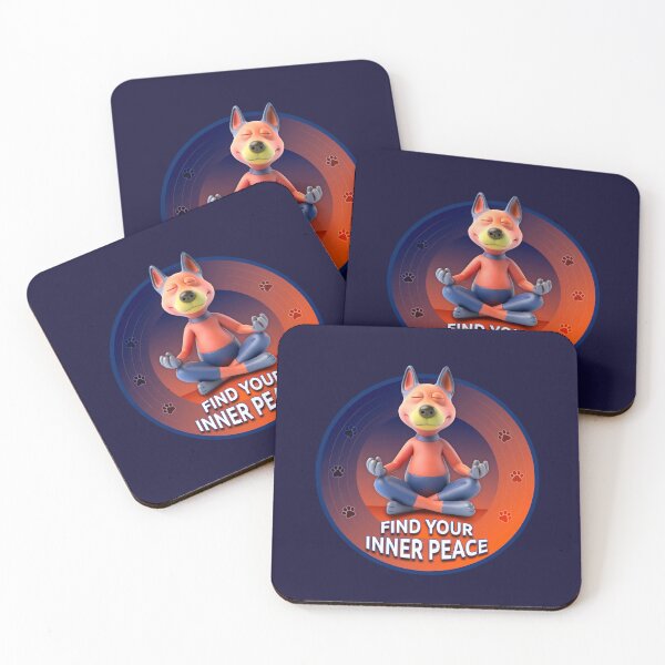 Item preview, Find Your Inner Peace - Meditating Yoga Dog Funny Design designed and sold by Lovekica.
