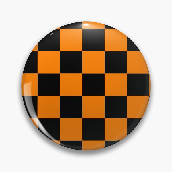 Item preview, Checkered - Black and Orange designed and sold by JustPatterns2.