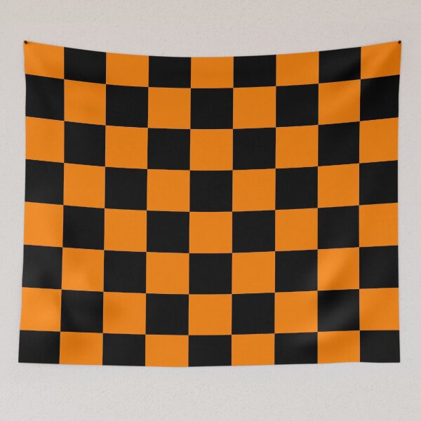 Item preview, Checkered - Black and Orange designed and sold by JustPatterns2.