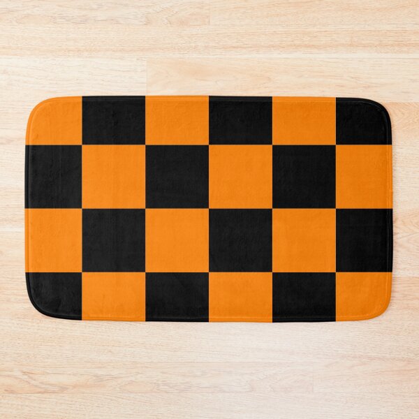 Item preview, Large Checkered - Black and Orange designed and sold by JustPatterns2.