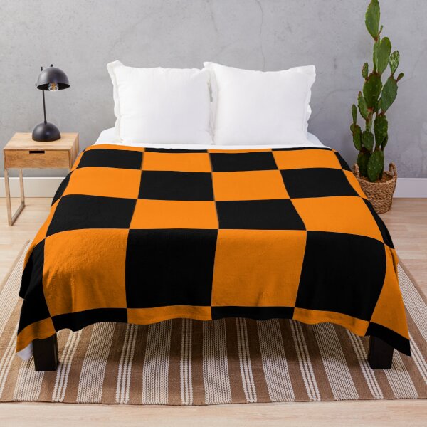 Item preview, Large Checkered - Black and Orange designed and sold by JustPatterns2.
