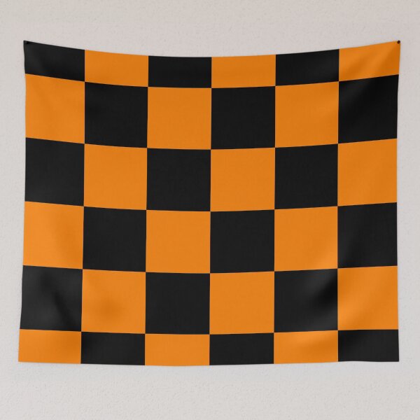 Item preview, Large Checkered - Black and Orange designed and sold by JustPatterns2.