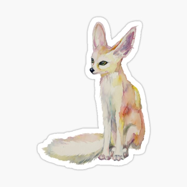 Rainbow Fox Stickers Redbubble - fennec fox for shyfoox roblox