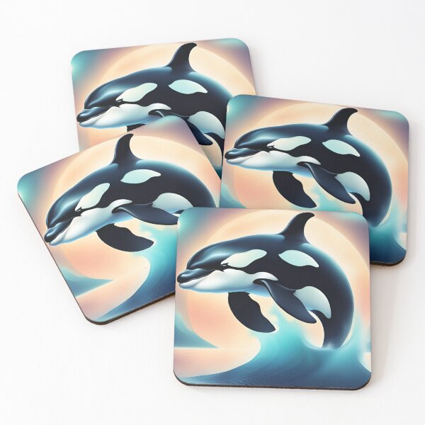 Item preview, Orca Whale Moonscape full moon galaxy designed and sold by miyazdesignart.