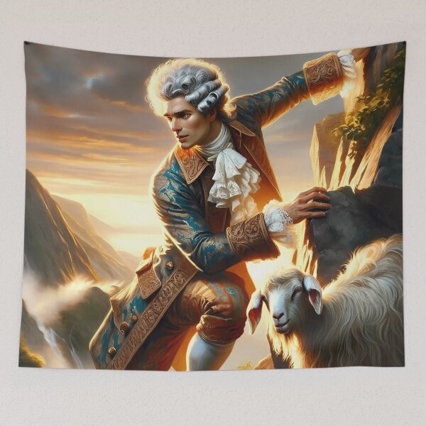Item preview, Rococo Doctor Rescuing a Goat designed and sold by DeenaDee.
