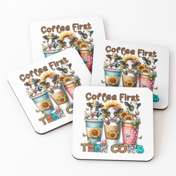 Item preview, Coffee first, then cows! designed and sold by fribabywonder.