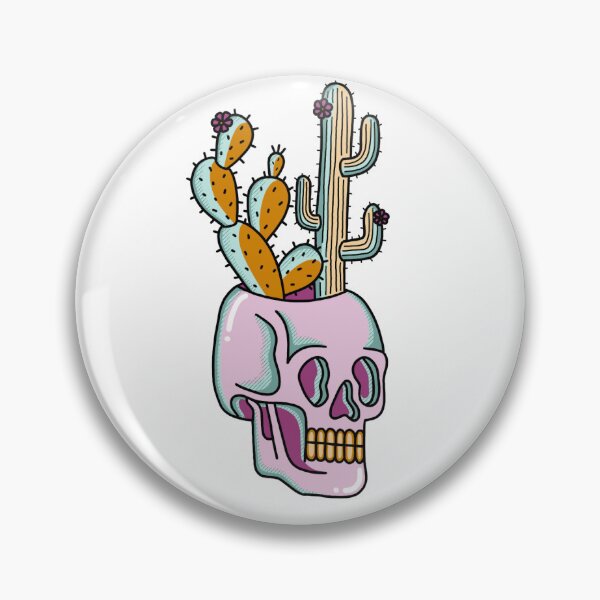 Item preview, Pink Skull with Cactus  designed and sold by madisonzorn.