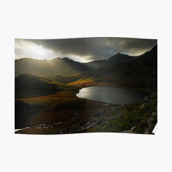 Sunrays, Snowdonia National Park Poster