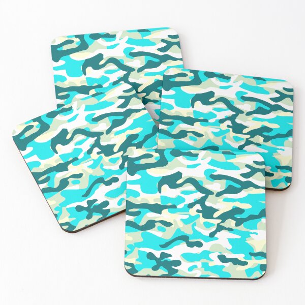Item preview, Teal Blue Camouflage Design designed and sold by Artbyminga.