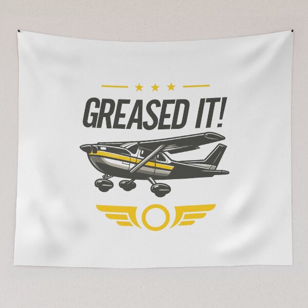 Item preview, Greased It Airplane Landing Pilot and Aviation Enthusiast designed and sold by Uppercase Tees.