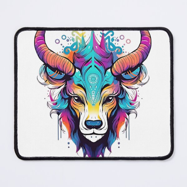 Item preview, A colorful horned head with a crown on it designed and sold by sophia1z83wn.