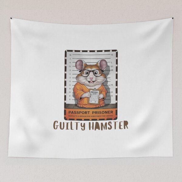 Item preview,  Guilty Hamster Mugshot designed and sold by Colorful-Garden.