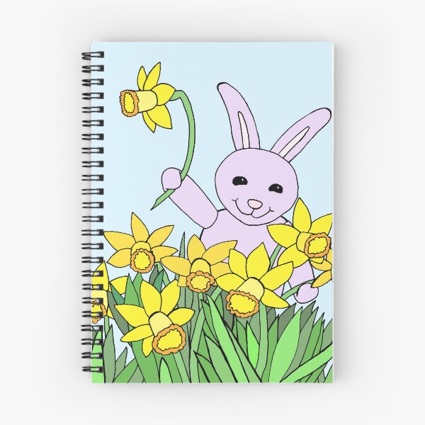 Item preview, Daffodil Bunny Welcoming the Spring and Blue Skies designed and sold by JoyousArt4u.
