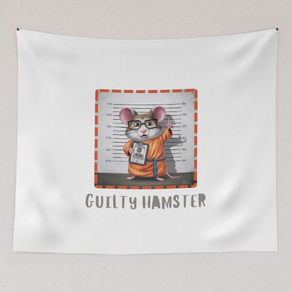 Item preview,  Guilty Hamster Mugshot designed and sold by Colorful-Garden.