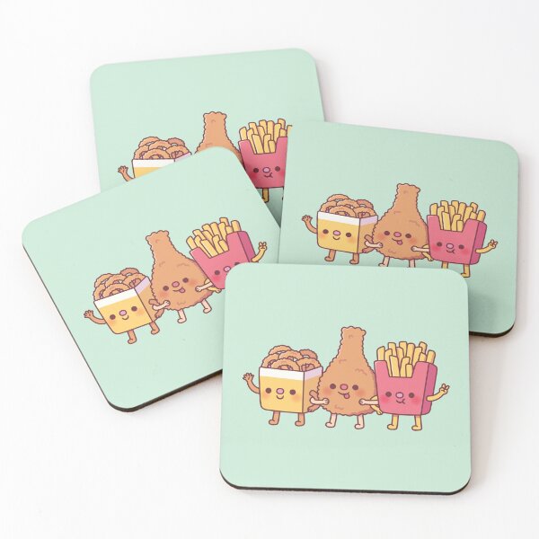 Item preview, Cute Fried Food Trio Onion Rings Fried Chicken And Fries designed and sold by rustydoodle.