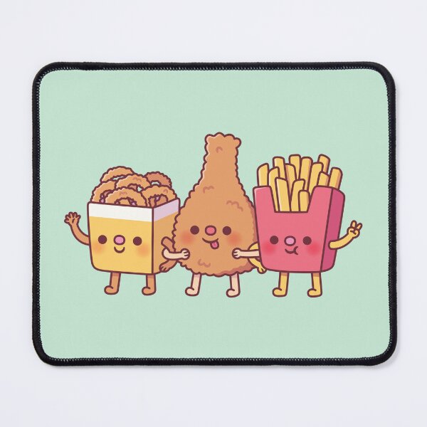 Item preview, Cute Fried Food Trio Onion Rings Fried Chicken And Fries designed and sold by rustydoodle.