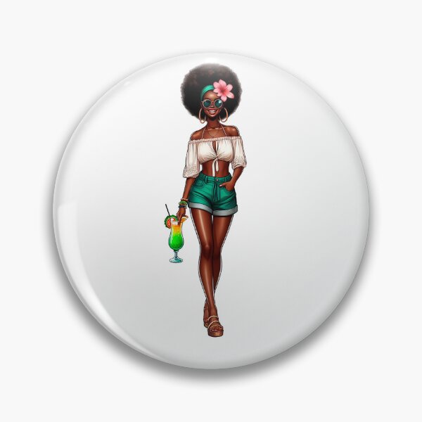 Artikelvorschau, Sommer-Afro-Mädchen, Sommer-Baby, Urlaubsmädchen, Strandfrau, Urlaubsmädchen, Tropisch, Sommerfrau, Strandfrau, Badeanzug-Mädchen, Afrofrau, schwarzes Mädchen. entworfen und verkauft von gabrielakrall.