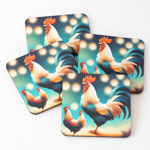 Item preview, a 2-color Gallic rooster with his hens designed and sold by janjacbu.
