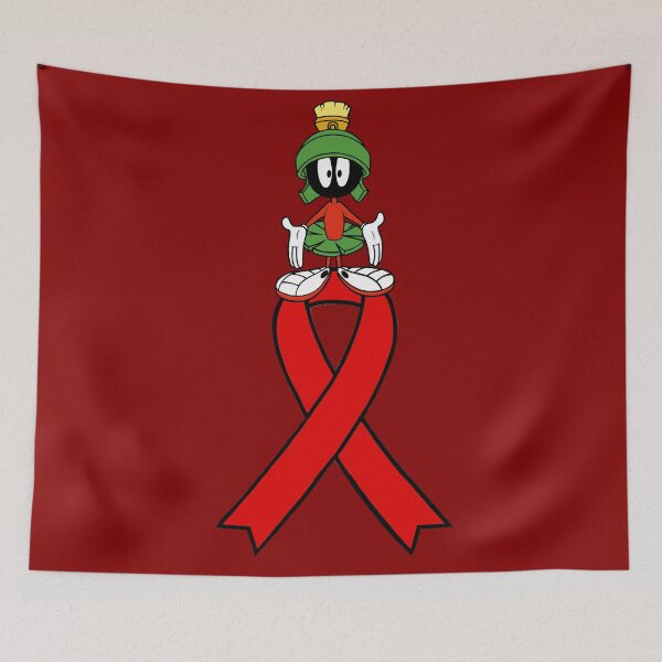 Item preview, Classic Cartoon Alien Standing on an Awareness Ribbon (Red) designed and sold by CaitlynConnor.