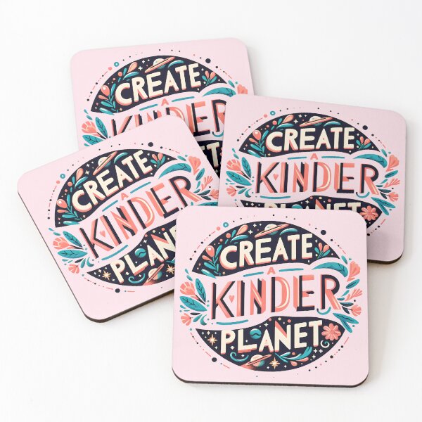 Item preview, create a kinder planet, typography designed and sold by maxmaj.