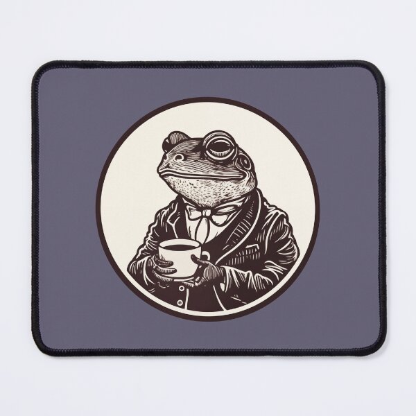 Item preview, Vintage Tea Time Frog designed and sold by TeaTimePrints.
