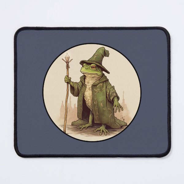Item preview, Vintage Frog Wizard designed and sold by TeaTimePrints.