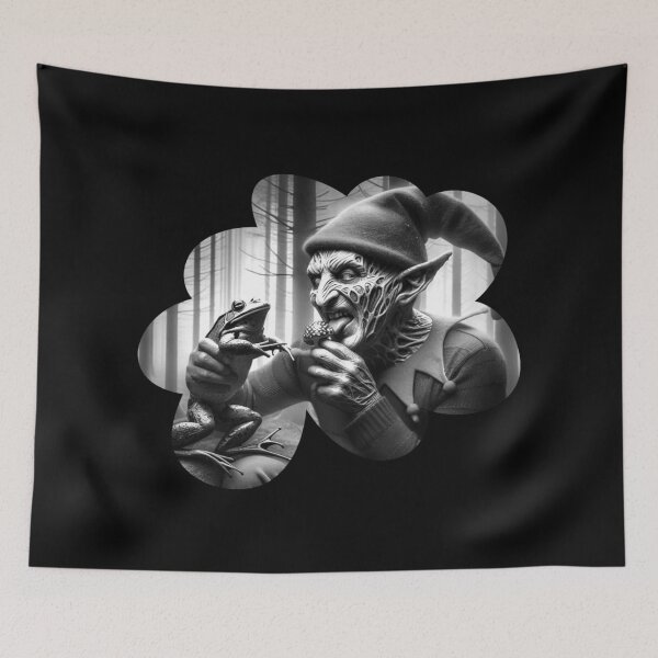 Item preview, Abstract Zombie Gnome Holding a Frog designed and sold by Hungry-Murphy.