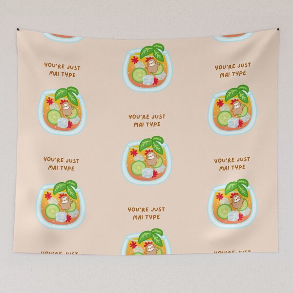 Item preview, You’re Just My Type Mai Tai Sloth designed and sold by theslothinme.