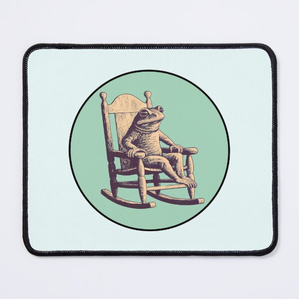Item preview, Vintage Rocking Chair Frog designed and sold by TeaTimePrints.