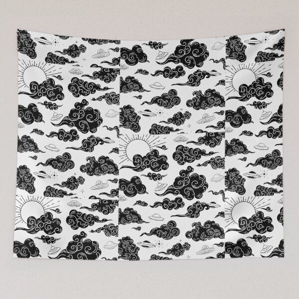 Item preview, UFO Shaped Clouds - we are not alone, clouds tattoo designed and sold by abeautifulife.