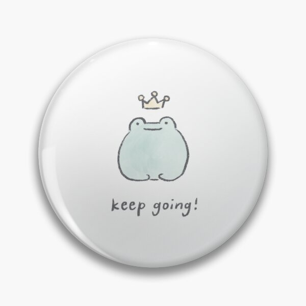 Item preview, Keep Going! Cute Frog Quote designed and sold by lameowee.