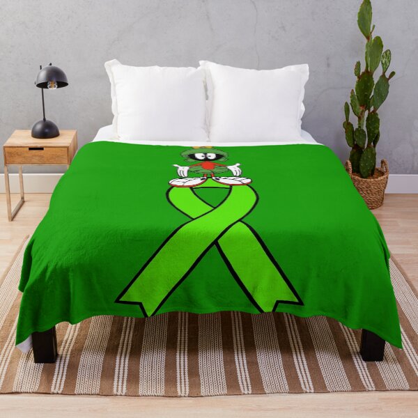 Item preview, Classic Cartoon Alien Standing on an Awareness Ribbon (green) designed and sold by CaitlynConnor.