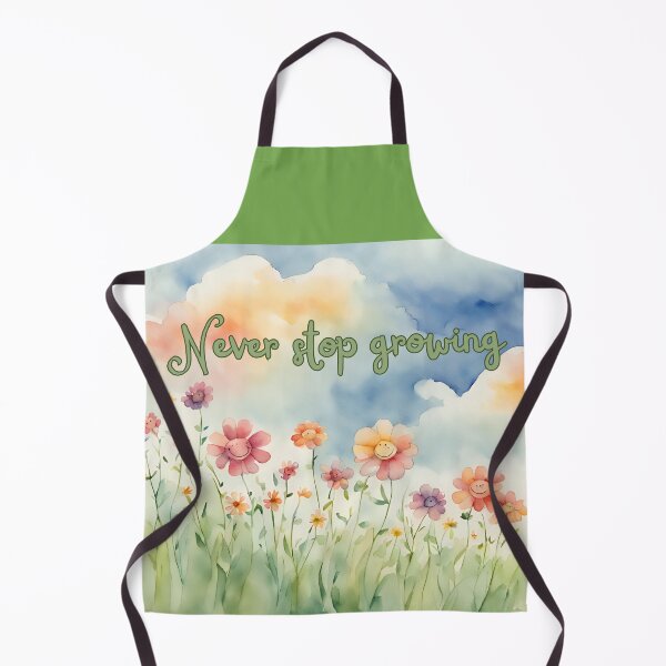 Item preview, Never Stop Growing Watercolor Flowers Print Illustration for Gardeners designed and sold by Virginia-edits.