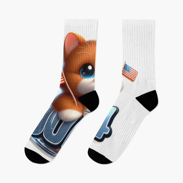 Item preview, Holiday Cat Stickers #30 Independence Day Designs designed and sold by Kinyah88.