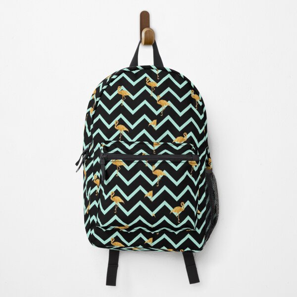 Item preview, Gold Flamingo and Green Zigzag Pattern designed and sold by mrdom93.