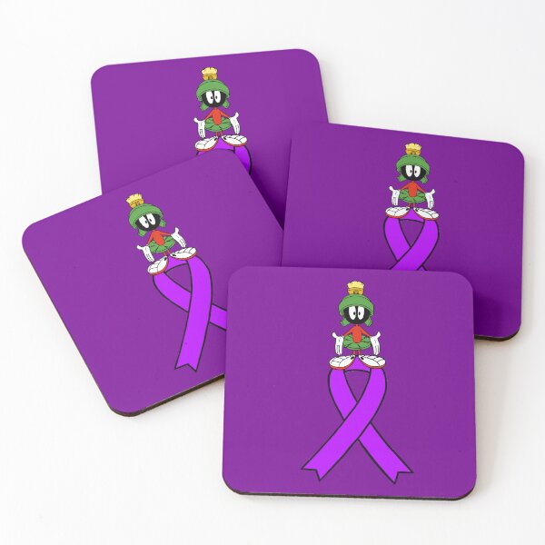Item preview, Classic Cartoon Alien Standing on an Awareness Ribbon (Purple) designed and sold by CaitlynConnor.